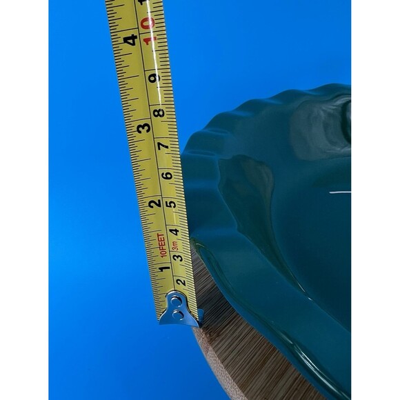 Rae Dunn  Artisan Collection By Magenta Green Jingle Bells Pie Dish #181 - Picture 6 of 6